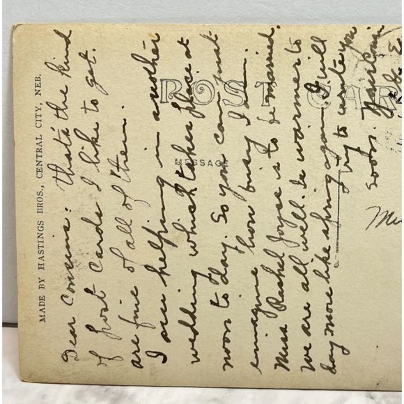 Postcard RPPC Central City NE Nebraska Real Photo Landmarks c1910 YMCA Church - Picture 5 of 6